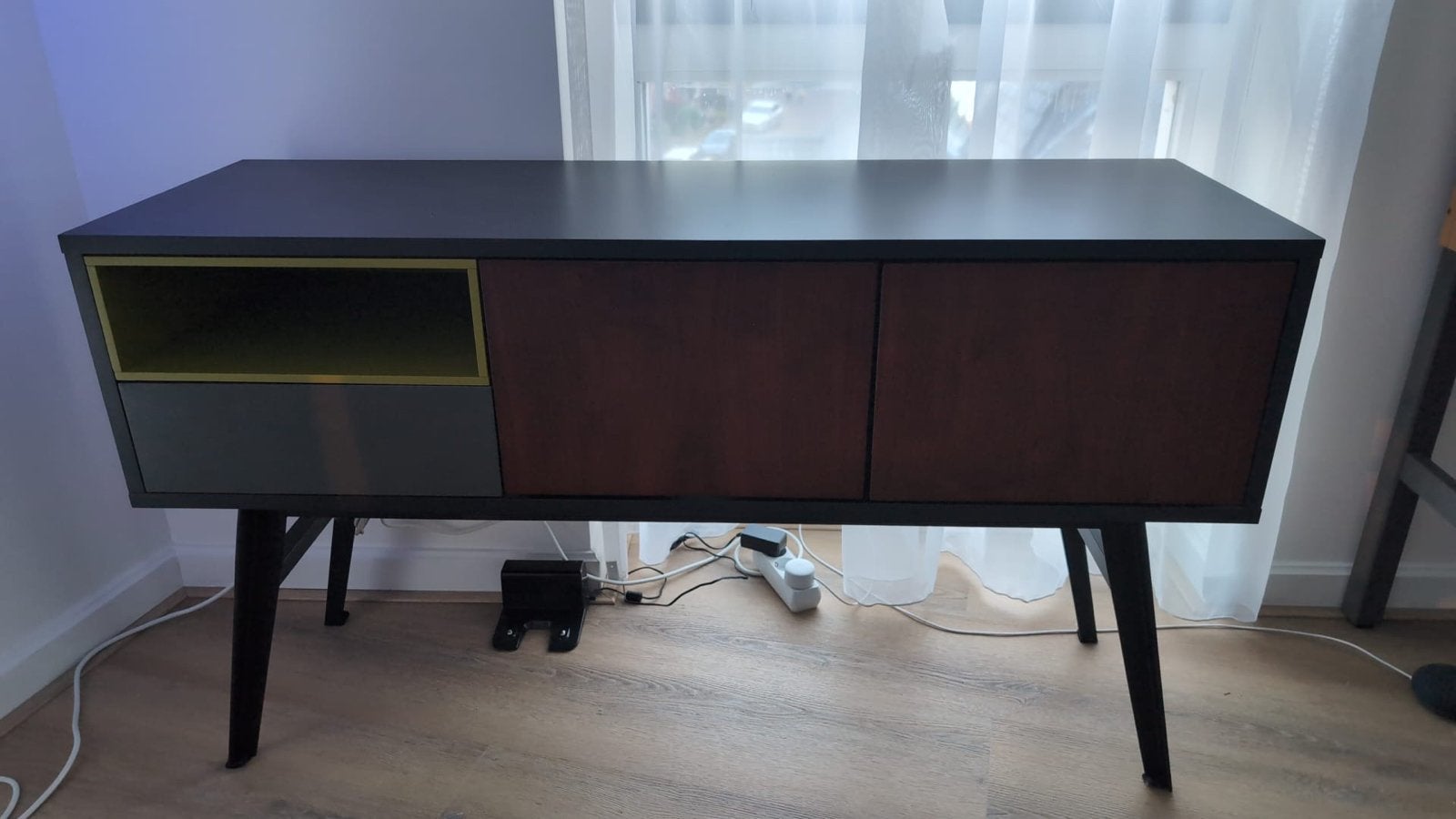 Loods 5 dressoir/tv-meubel met lades en deuren, Ophalen, Gebruikt, 100 tot 150 cm, Met lade(s)