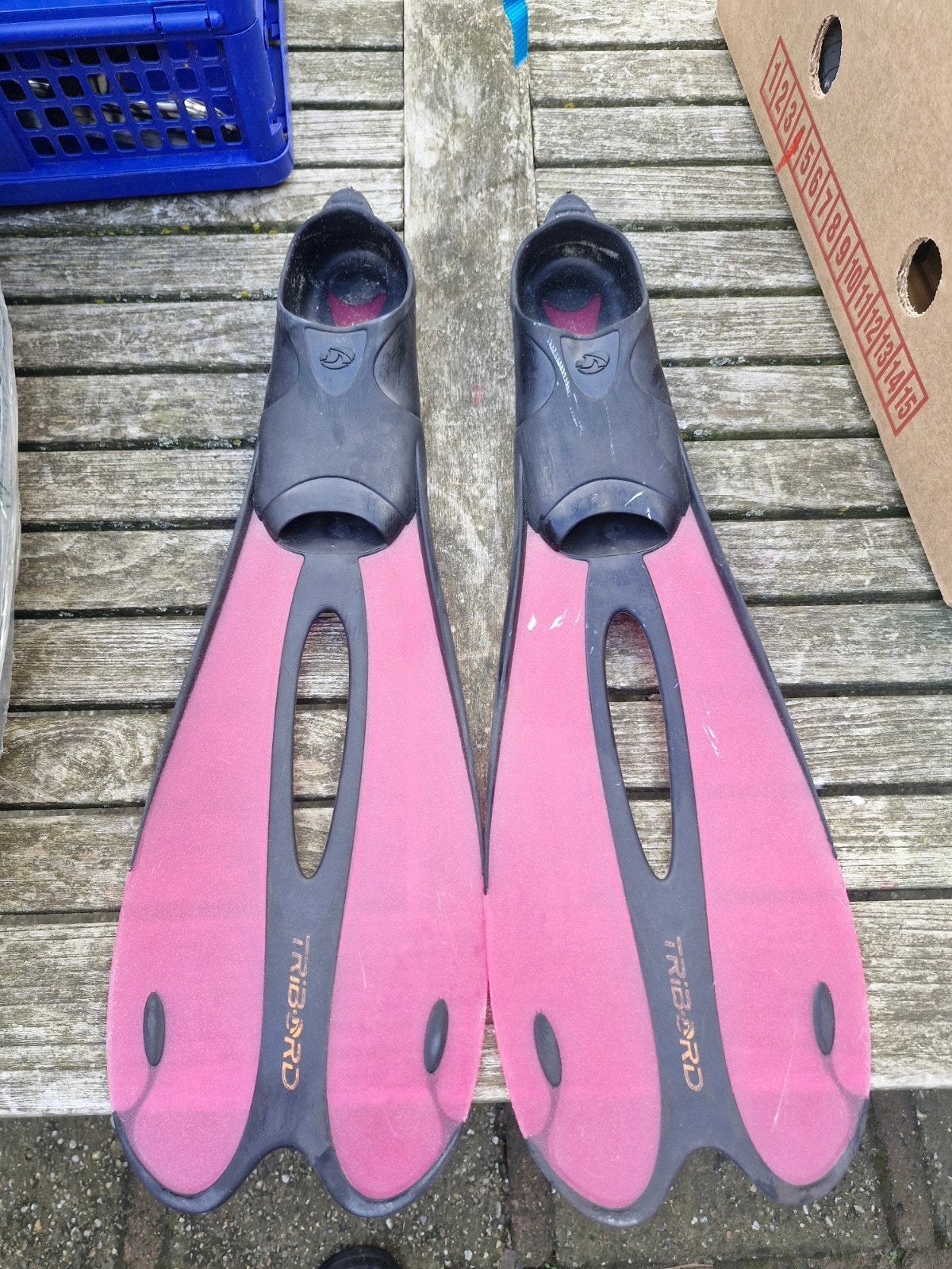 Tribord Snorkelvinnen Maat 35/36 - Gebruikt, Ophalen of Verzenden, Gebruikt, Snorkelvinnen
