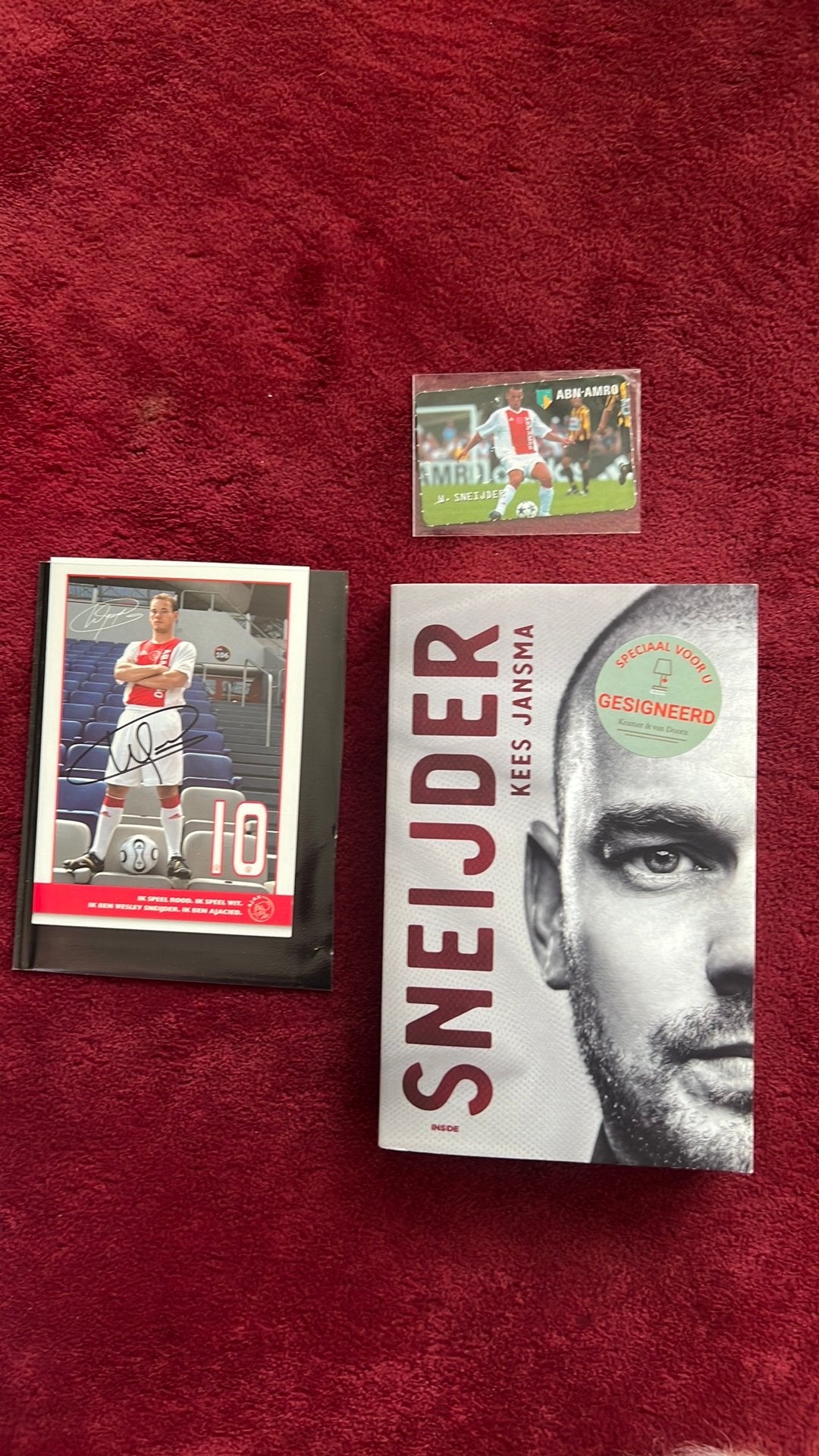 WESLEY SNEIJDER gesigneerde biografie, spelerskaart, ABNAMRO, Verzamelen, Sportartikelen en Voetbal, Ophalen of Verzenden, Zo goed als nieuw