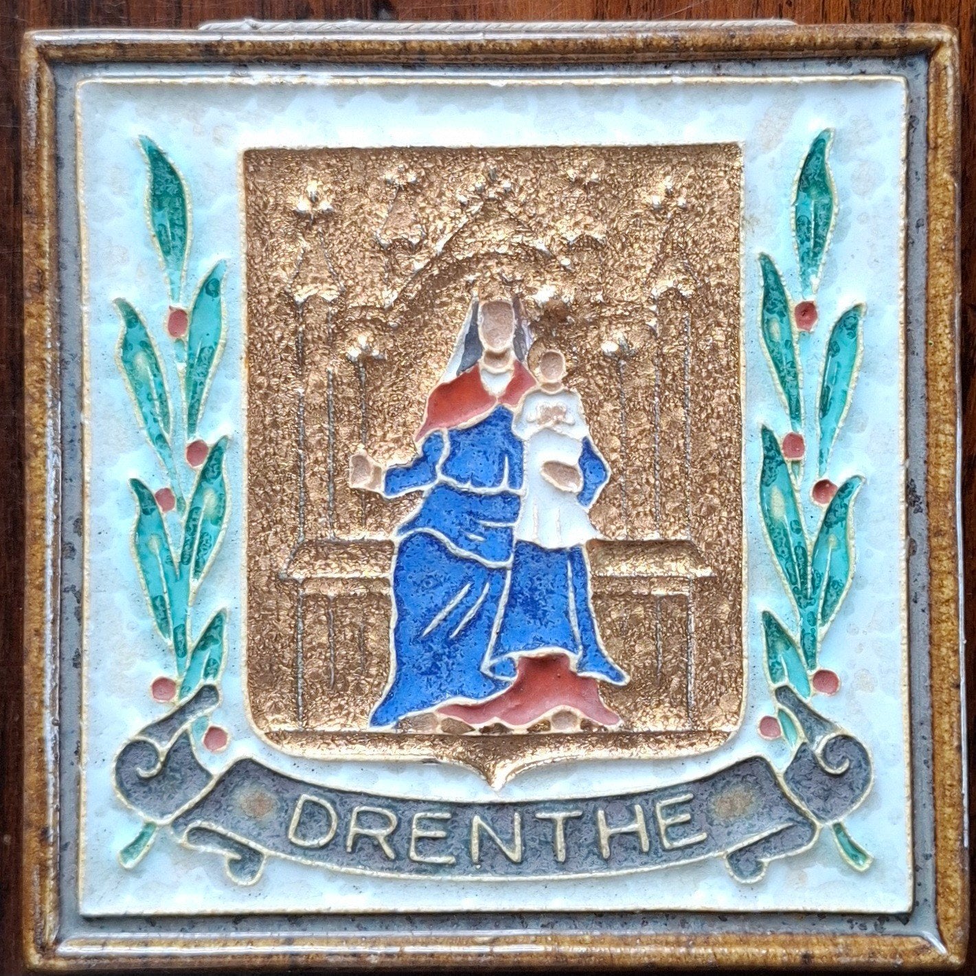Cloisonnè tegel Drenthe, Porceleyne Fles Delft, Antiek en Kunst, Ophalen of Verzenden