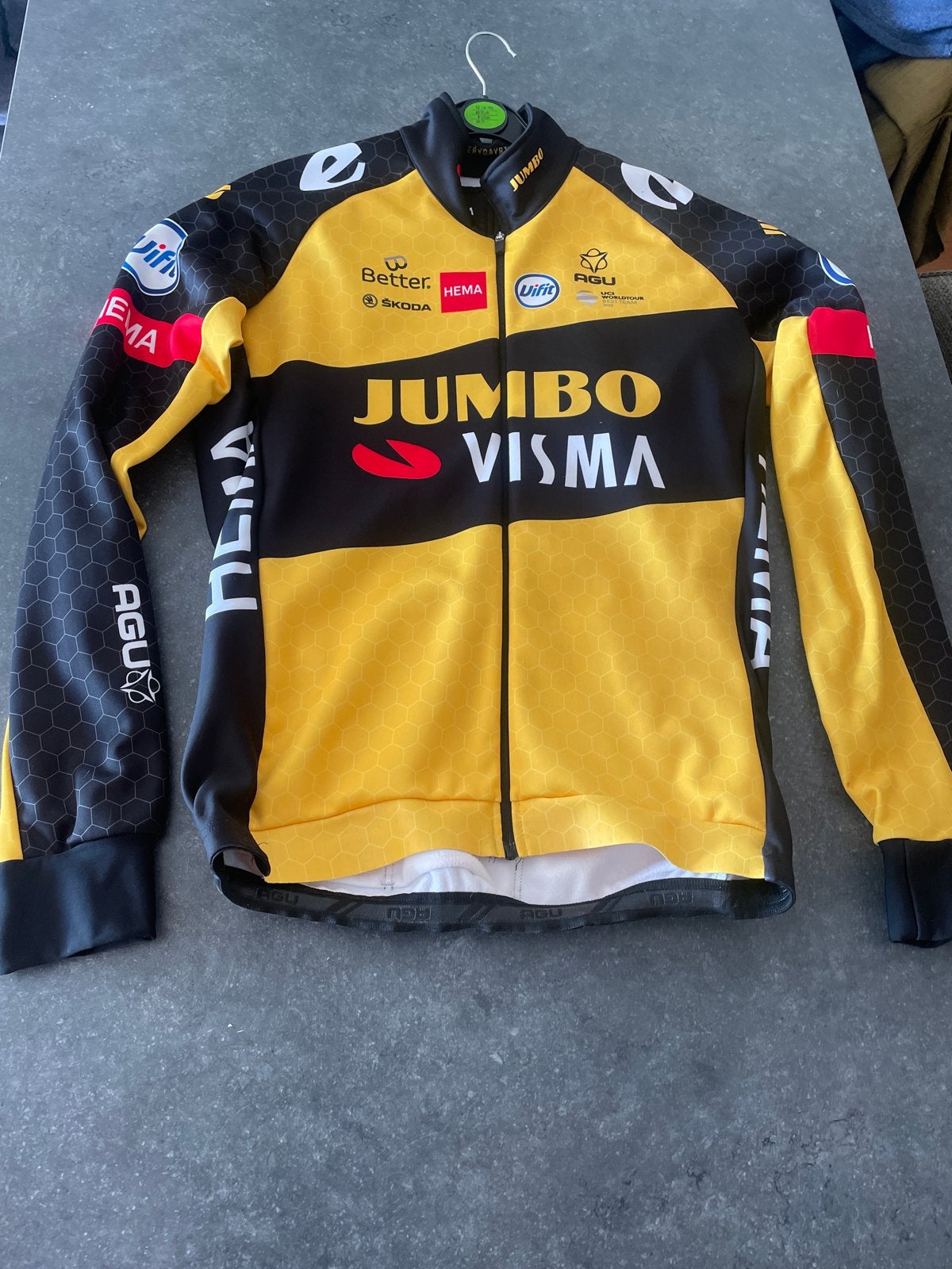 Jumbo Visma thermo jack maat L, Maat 52/54 (L), Meerkleurig, Ophalen of Verzenden, Zo goed als nieuw