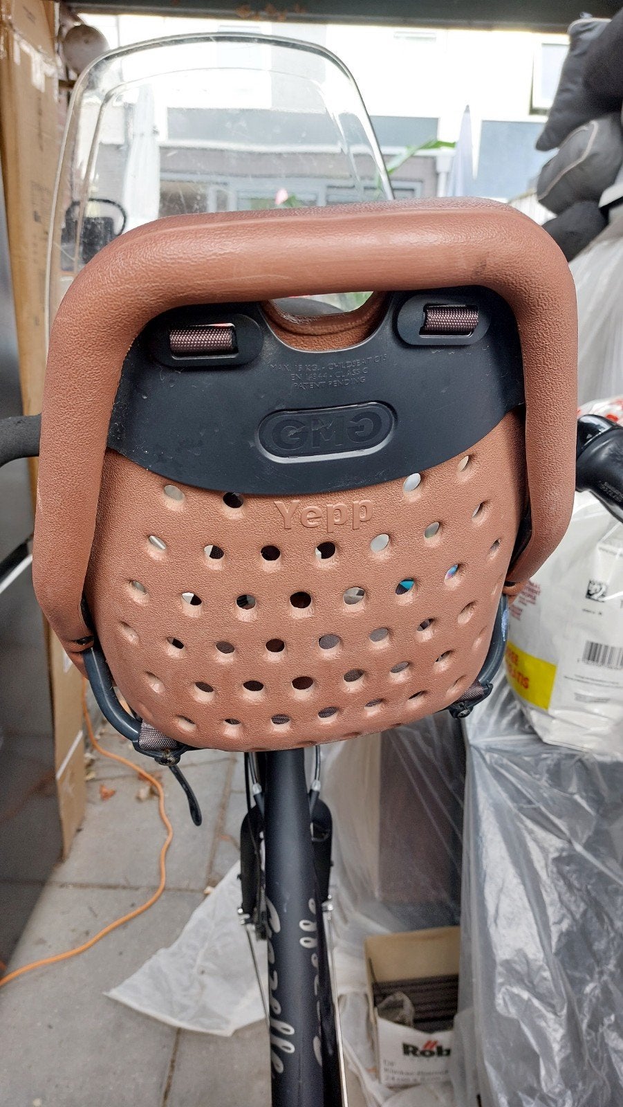 Yepp voorzitje met windscherm, Fietsen en Brommers, Ophalen, Gebruikt, Voorzitje, Yepp