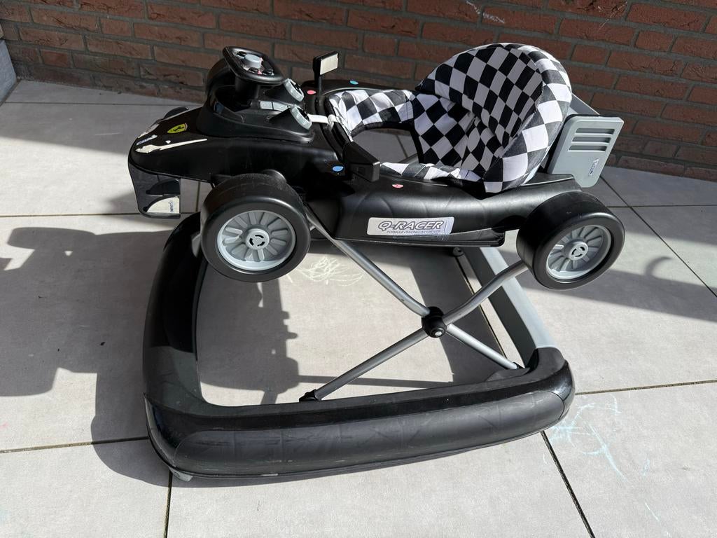 Qute Q-Racer Loopstoel Zwart - 2-in-1 Loopstoel & Duwwagen, Kinderen en Baby's, Overige Kinderen en Baby's, Gebruikt, Ophalen