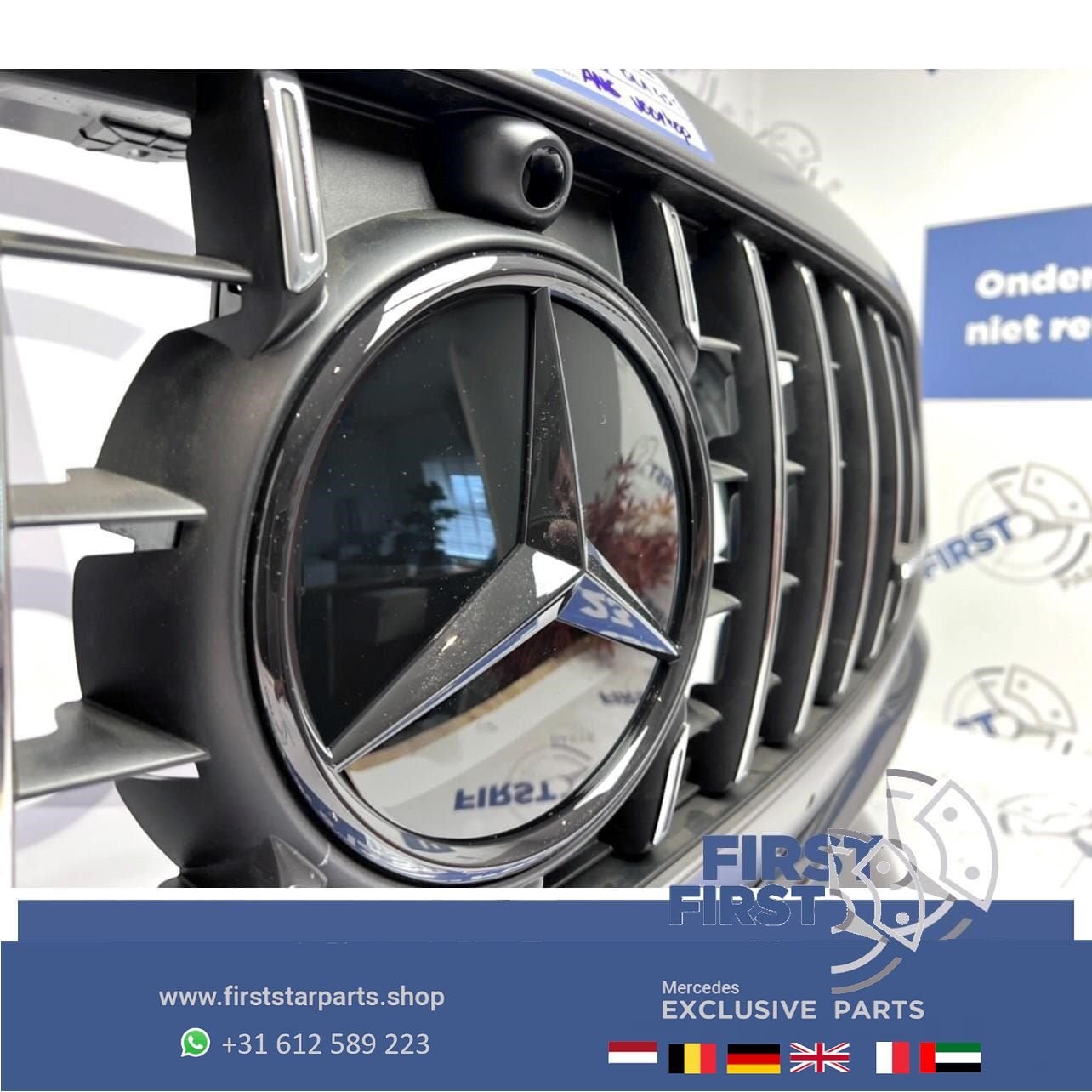W247 H247 GLA45 AMG AERO VOORBUMPER MAGNO GRIJS + GT GRIL OR, Gebruikt, -, Voor, Ophalen of Verzenden