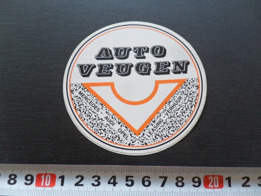 sticker AUTO VEUGEN  Mercedes  AUDI  OPEL leasing verhuur, Ophalen of Verzenden, Zo goed als nieuw