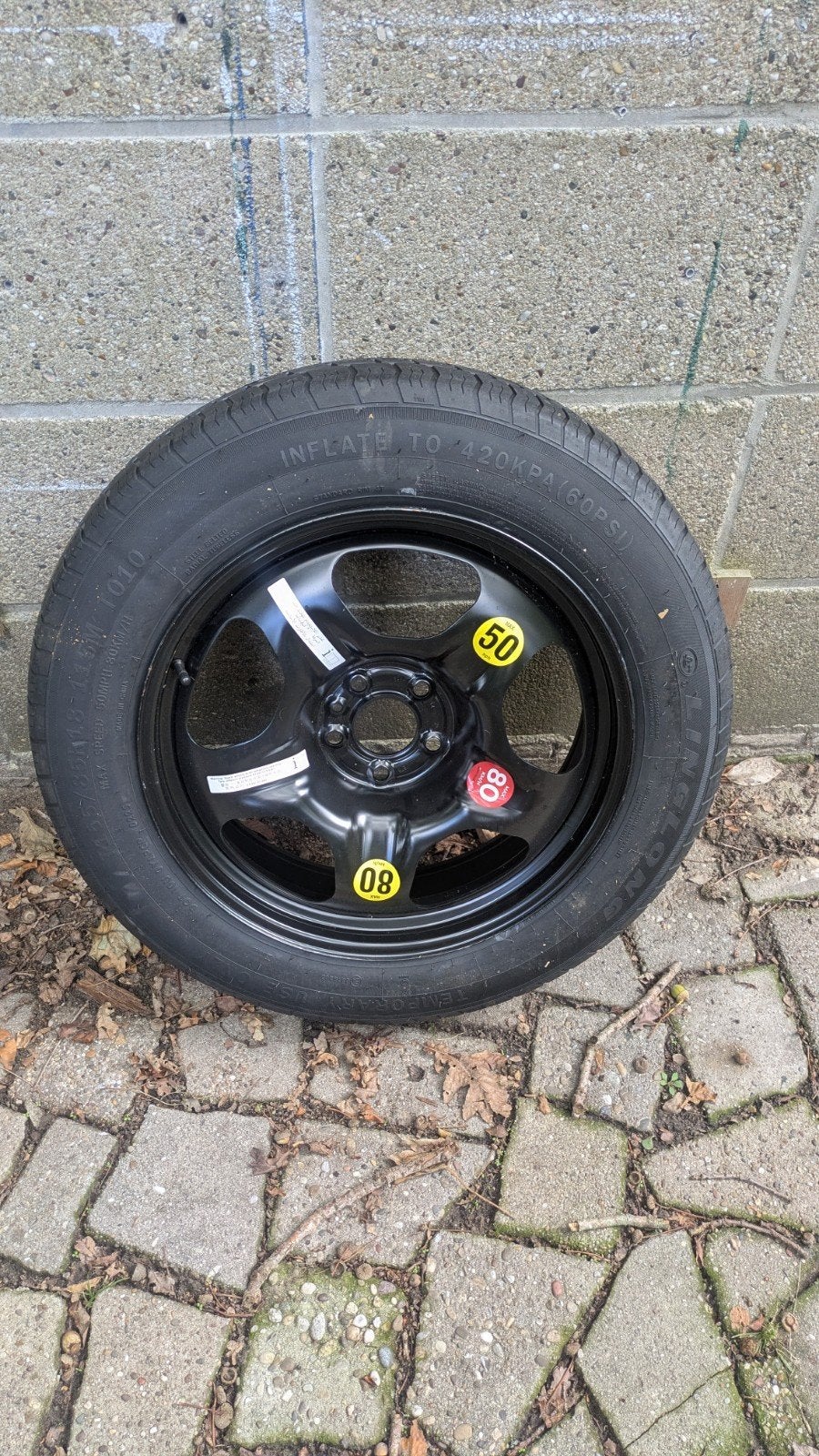 Gloednieuw reservewiel 155/ 85 R18, Ophalen, 18 inch, Banden en Velgen, Nieuw
