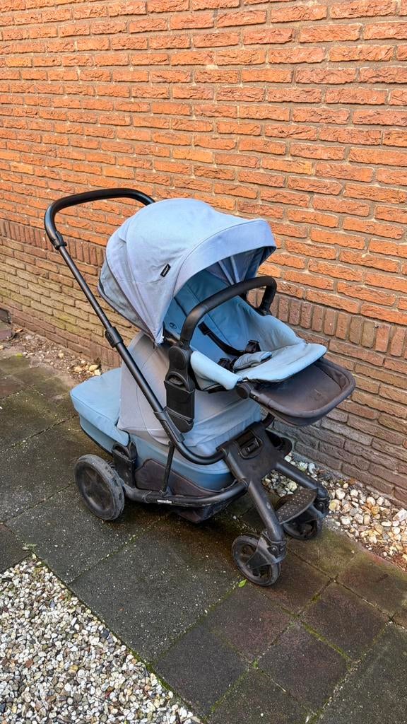 Zeer complete Easywalker Harvey 2 Duo / Twin – Steel Blue, Ophalen, Gebruikt