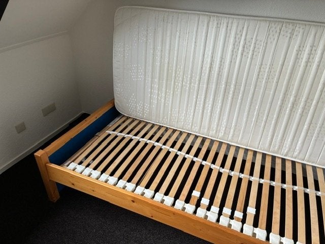 Solide 1 persoonsbed 90*200, Huis en Inrichting, Ophalen, Gebruikt, 90 cm, Eenpersoons
