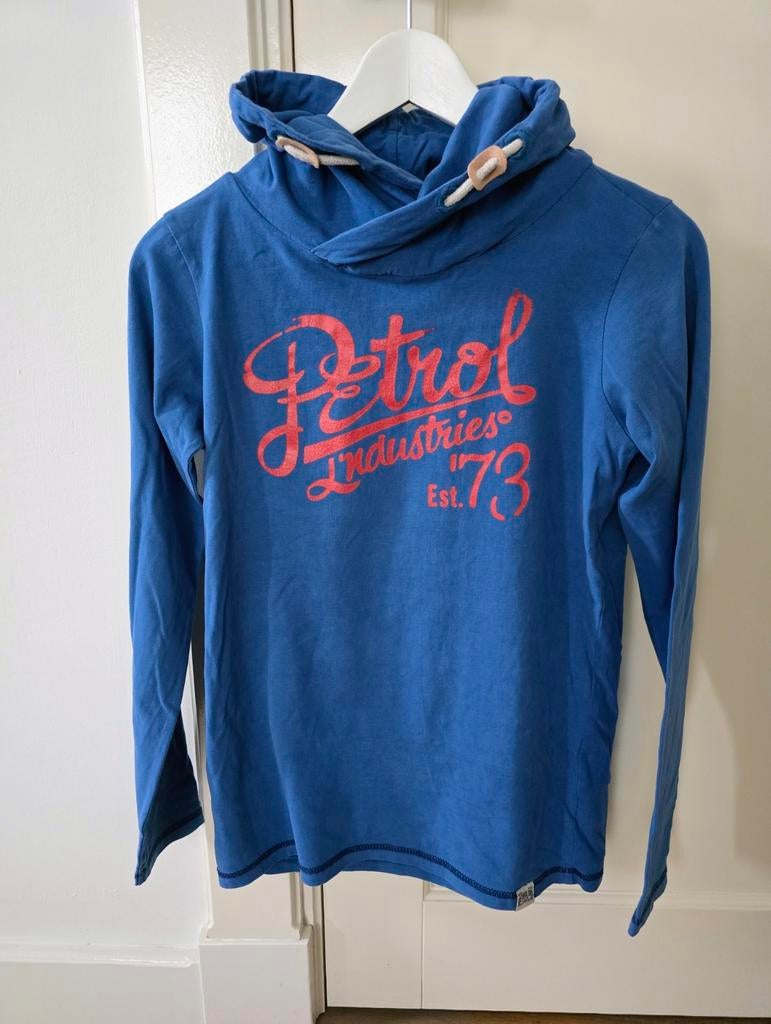 Shirt lange mouwen/ longsleeve/ hoodie jongens Maat 164, Ophalen of Verzenden, Zo goed als nieuw, Maat 34 (XS) of kleiner, Blauw