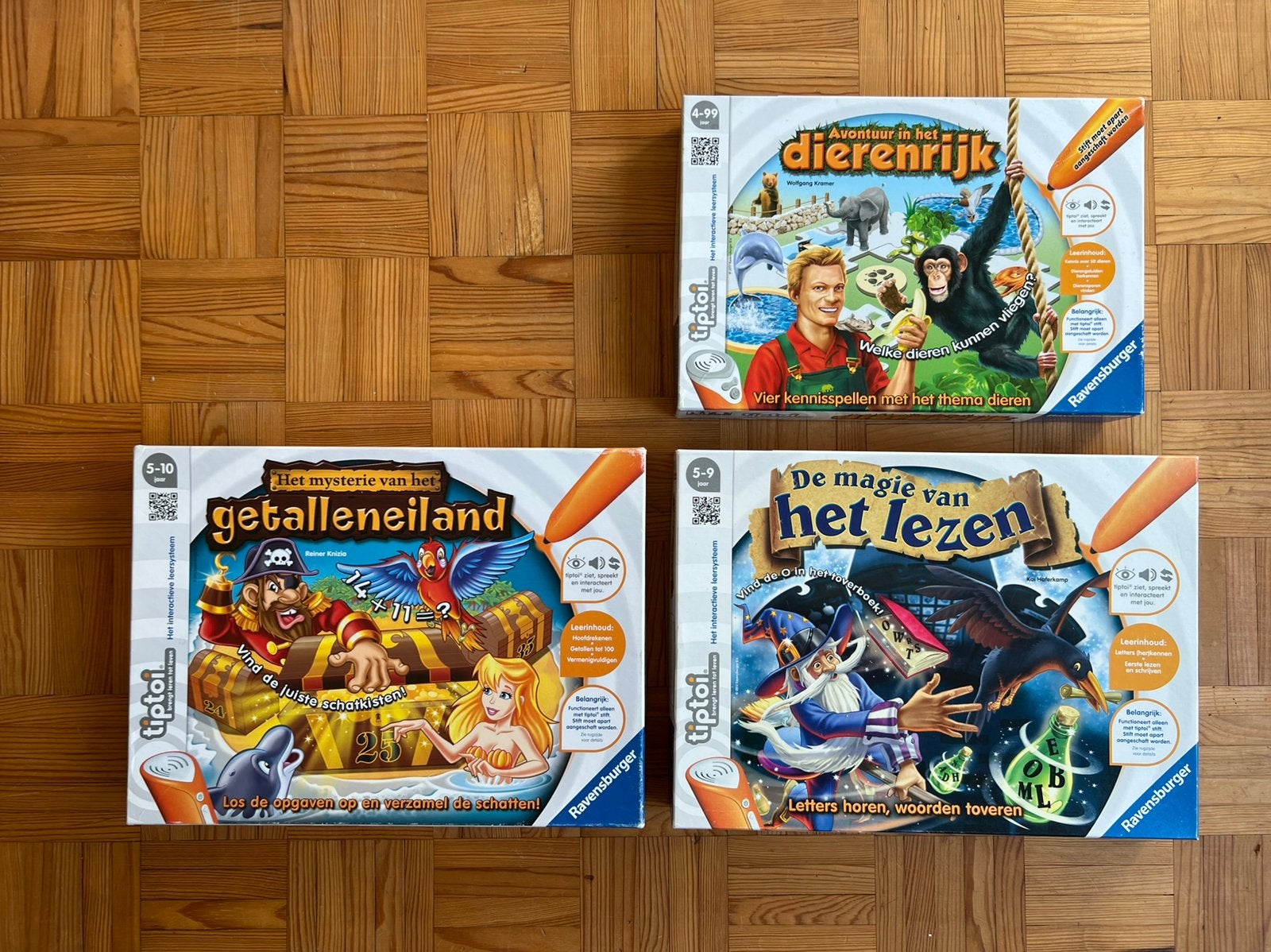 3 Tiptoi spellen - compleet, Ophalen of Verzenden, Gebruikt, Taal en Lezen, Met geluid