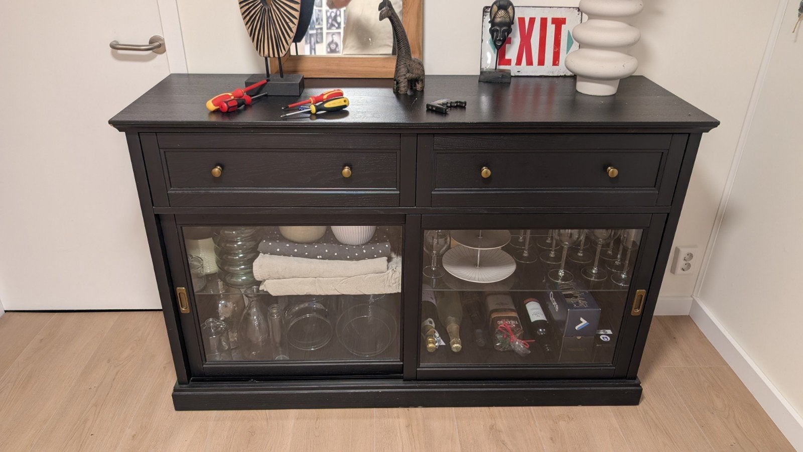 Ikea malsjo dressoir, Ophalen, Gebruikt, Glas, Modern klassiek