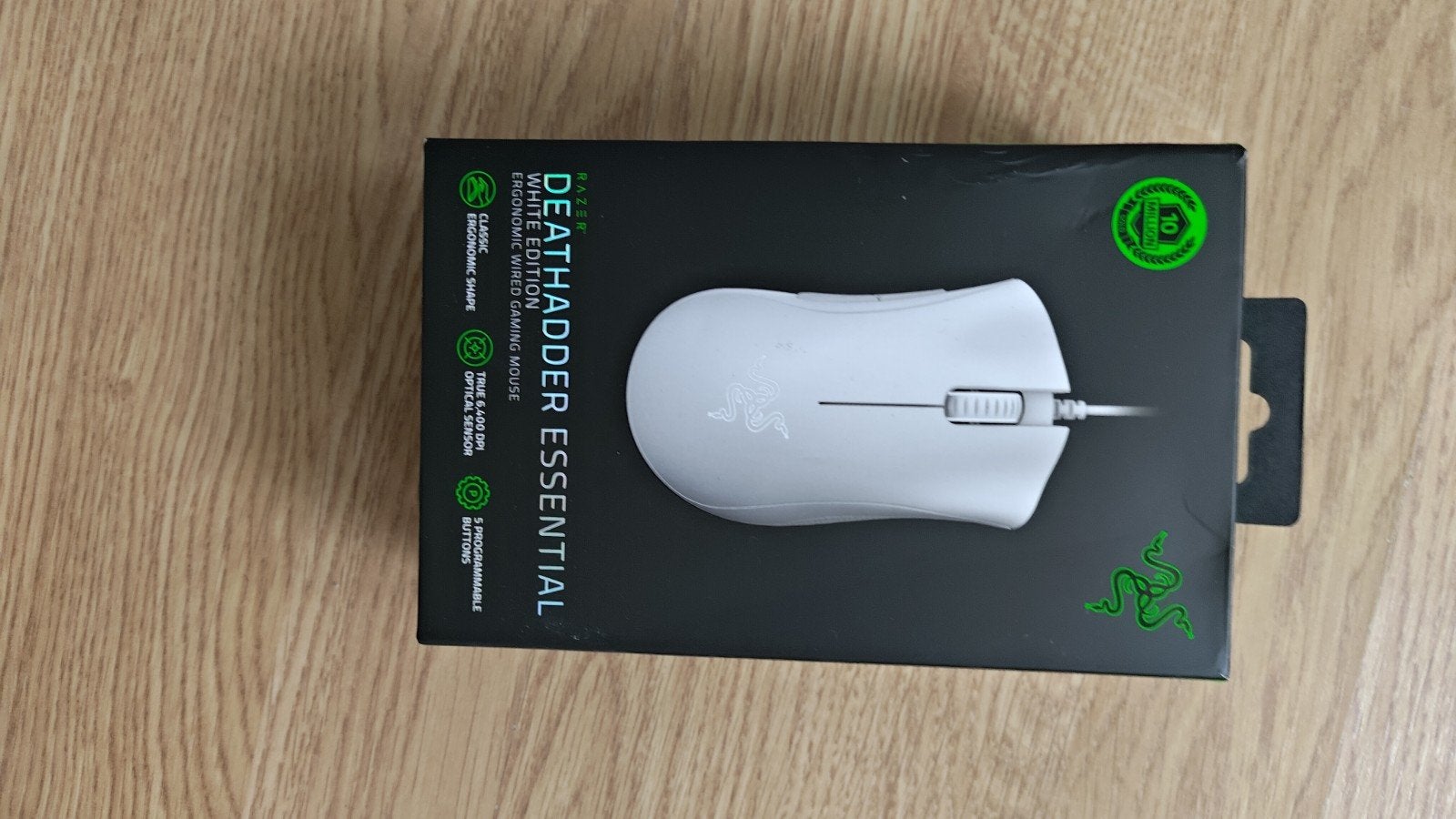 Razer DeathAdder Essential Gaming Muis Wit - USB-A, Muis, Gaming muis, Ophalen of Verzenden, Zo goed als nieuw