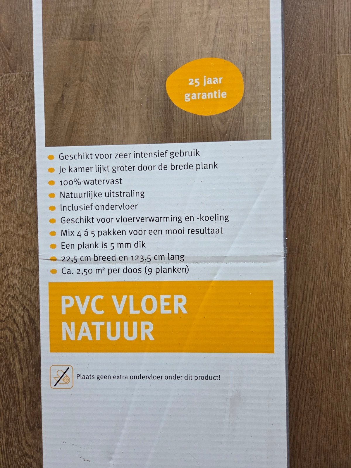 Te koop: 5m2 Lundia PVC-vloer donker eiken, Doe-het-zelf en Verbouw, Vloerdelen en Plavuizen, Ophalen, Kunststof, 50 tot 150 cm