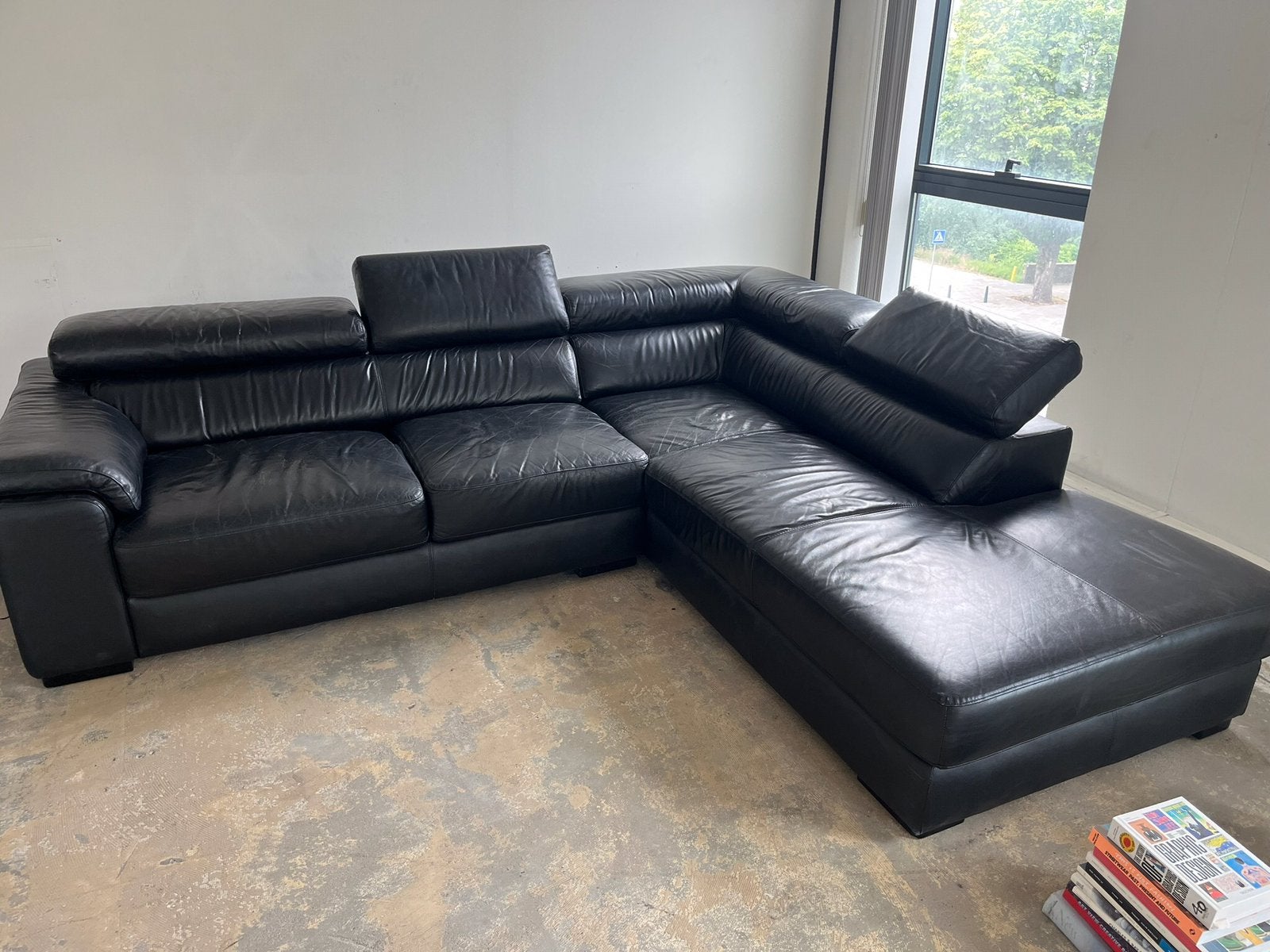 Prachtige exclusieve lederen design bank, Ophalen, Gebruikt, Leer