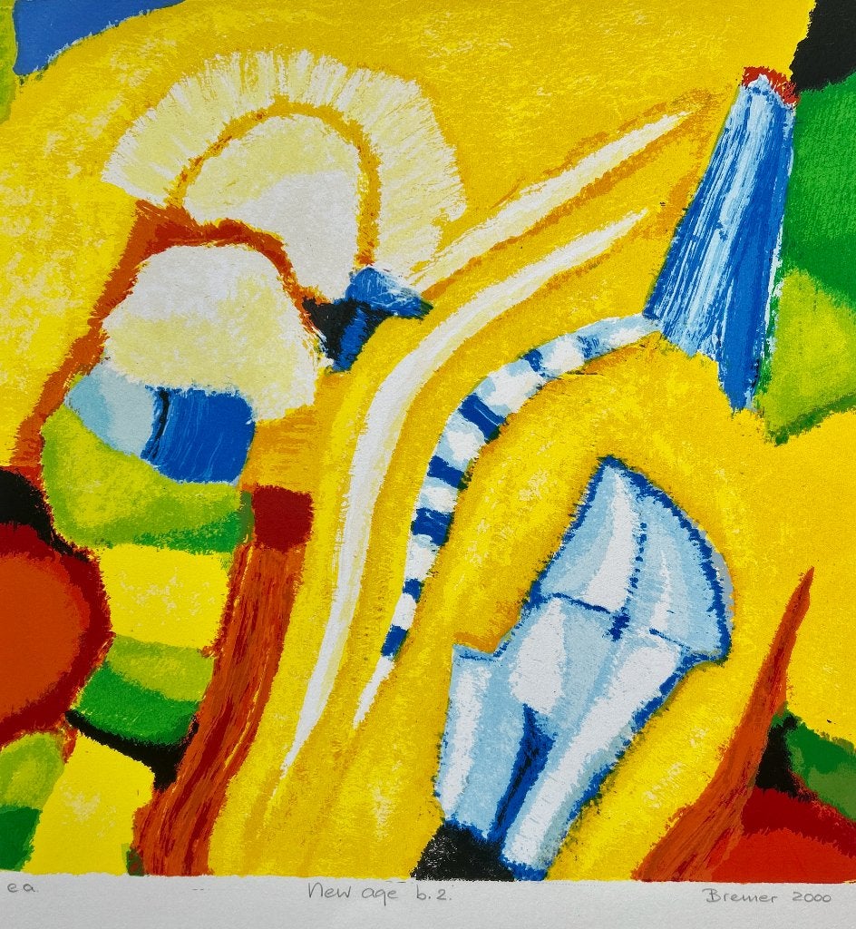 Zeefdruk Saskia Bremer - New age b.2  ZOMEROPRUIMING, Antiek en Kunst, Kunst | Litho's en Zeefdrukken, Verzenden