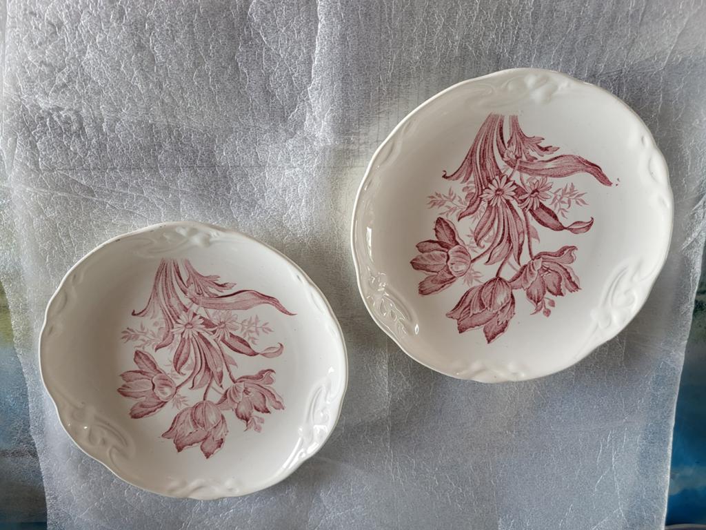 Set van 2 Antieke Bloemenborden - Roze Tulpen Design, Antiek en Kunst, Ophalen