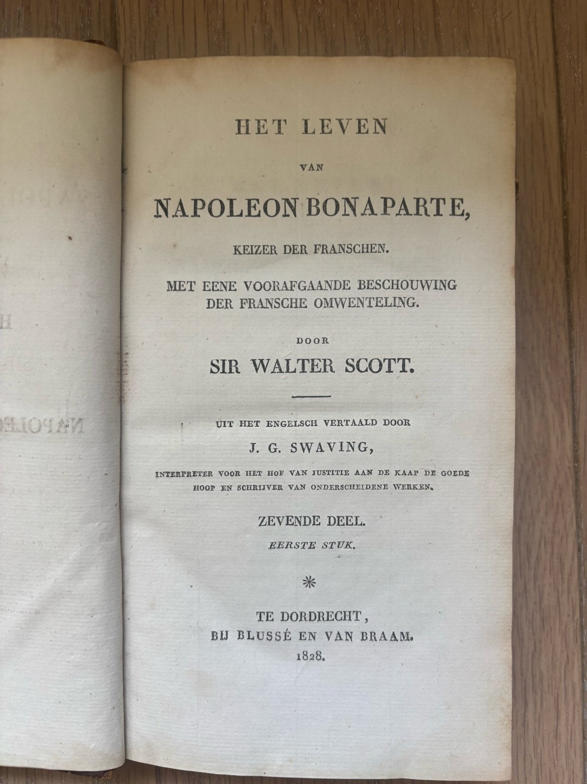 Het Leven van Napoleon Bonaparte - Zevende Deel (1828), Antiek en Kunst, Ophalen