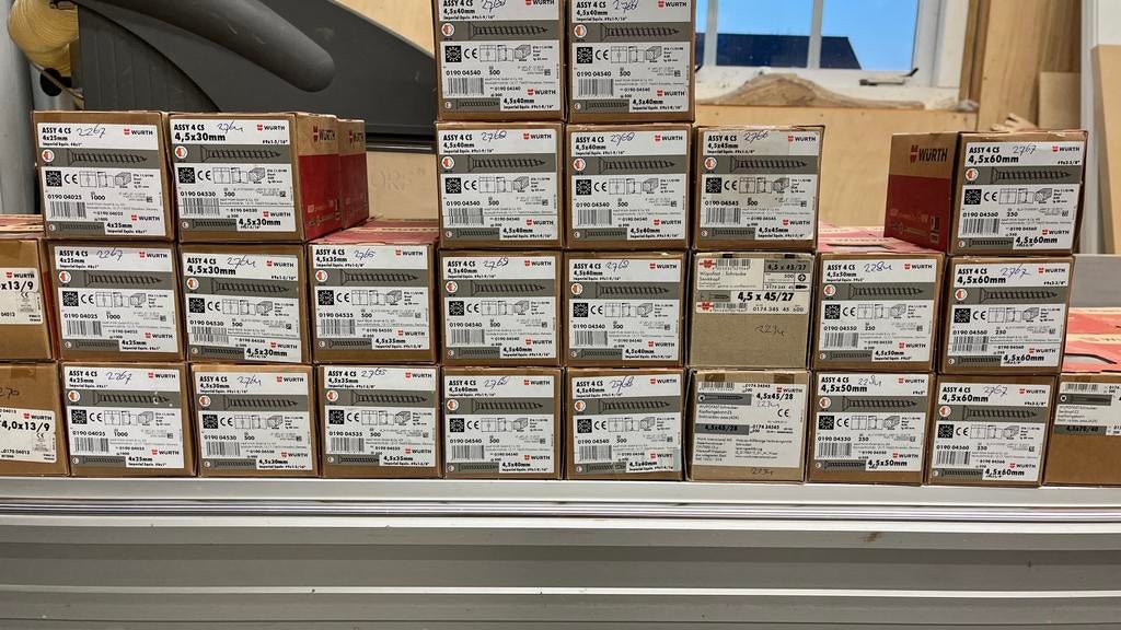 Nieuwe Würth schroeven, Doe-het-zelf en Verbouw, IJzerwaren en Bevestigingsmiddelen, Ophalen of Verzenden, Nieuw, 100 tot 250 mm