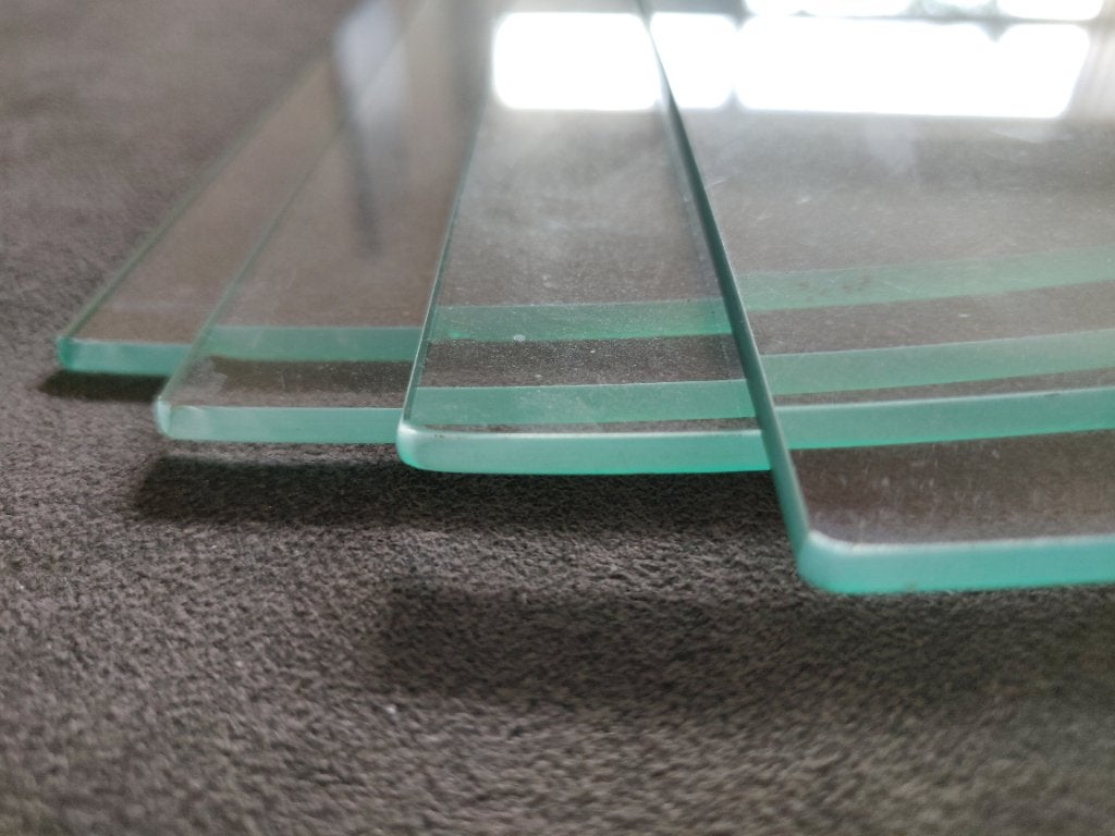 Kwartcirkel glasplaat, Ophalen of Verzenden, Gebruikt, Glas, Overige stijlen