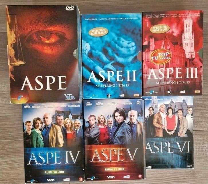 Aspe DVD Boxen - Complete Serie (Deel 1 t/m 7), Gebruikt, Misdaad, Nederlands, Vanaf 12 jaar