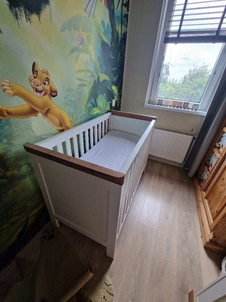 Kidsmill Savigno ledikant, Ophalen, Zo goed als nieuw, Lattenbodem, Minder dan 140 cm