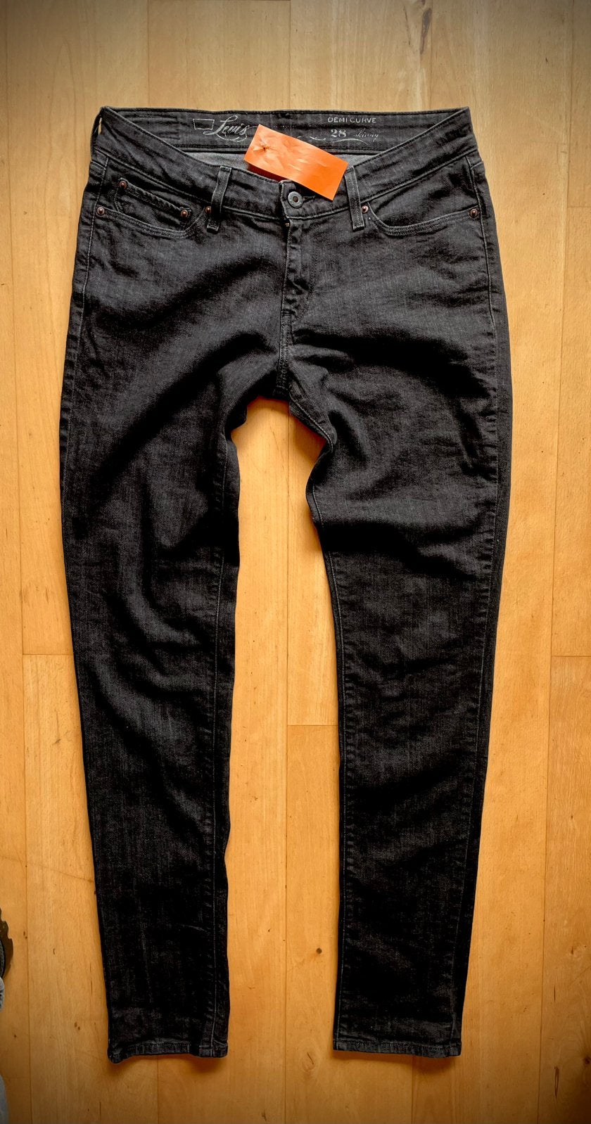 Levi’s Demi Curve Skinny zwart / grijs W28 L32, Ophalen of Verzenden, Zo goed als nieuw, Zwart, W28 - W29 (confectie 36)