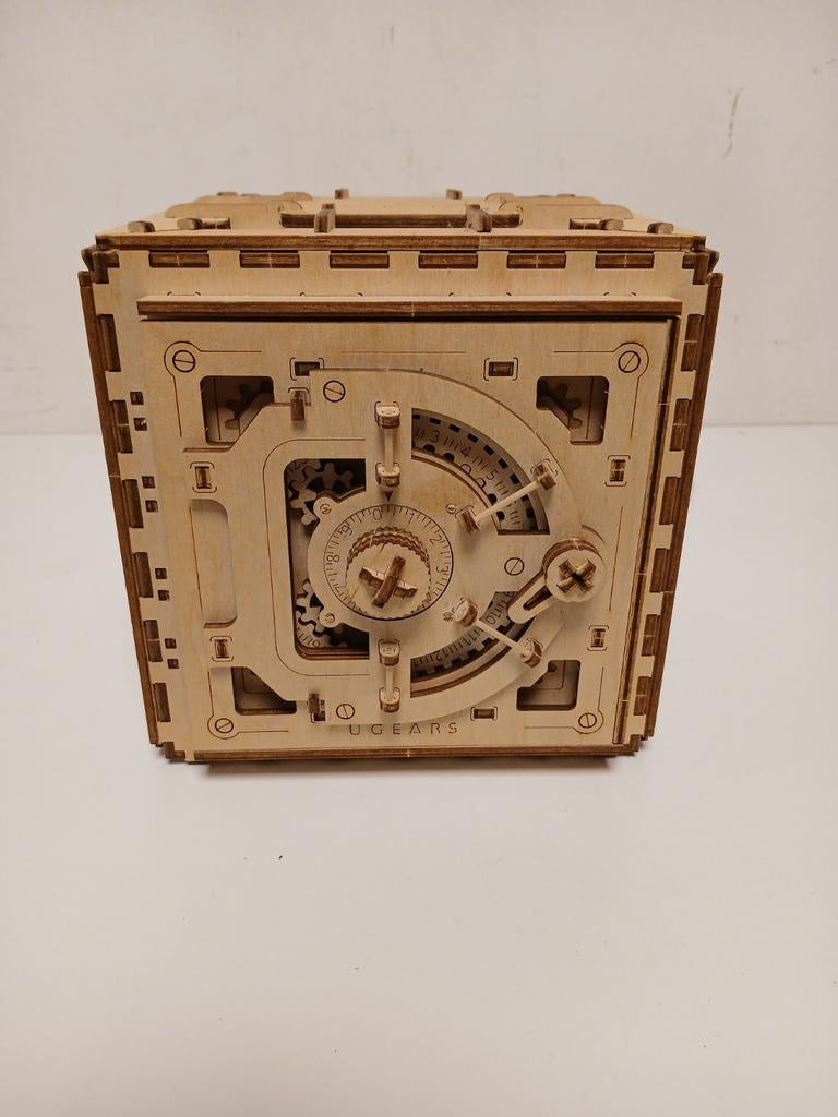 U gears houten kluis wooden city spaarbank, Ophalen of Verzenden, Zo goed als nieuw, Metaal of Blik, Overige thema's