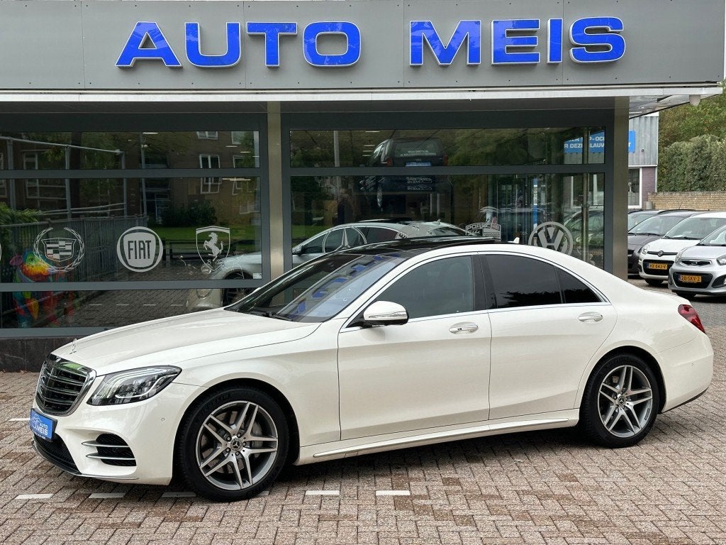 Mercedes-benz S-KLASSE  S 400d Automaat 4MATIC AMG Line Navi, Automaat, Gebruikt, Overige carrosserieën, Wit