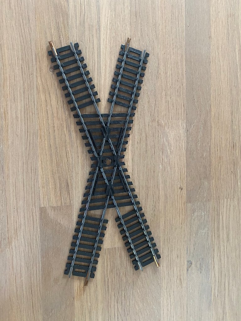 1 HO gelijkvloerse kruizing Lima, Hobby en Vrije tijd, Modeltreinen | H0, Gelijkstroom, Rails, Ophalen of Verzenden, Zo goed als nieuw