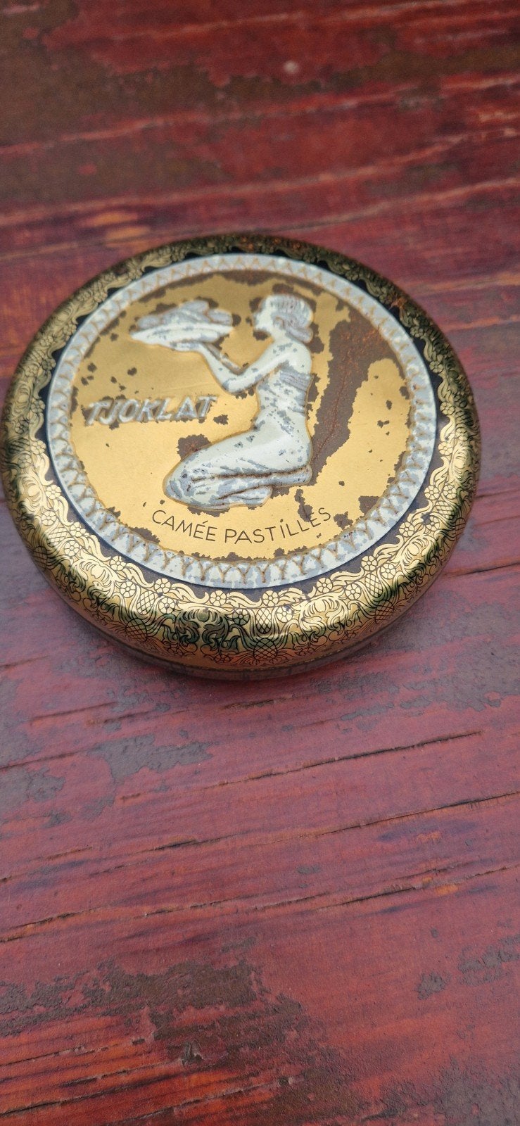 Antieke Droste Cacao Camee Pastilles Blik Amsterdam, Verzamelen, Blikken, Ophalen of Verzenden
