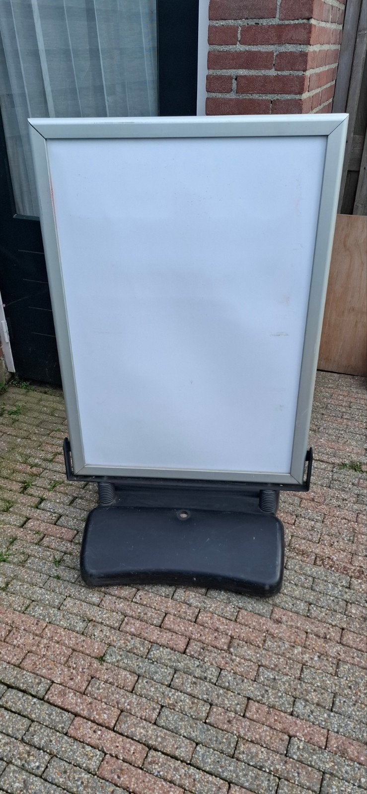 Reclame bord stoep bord, Ophalen, Gebruikt