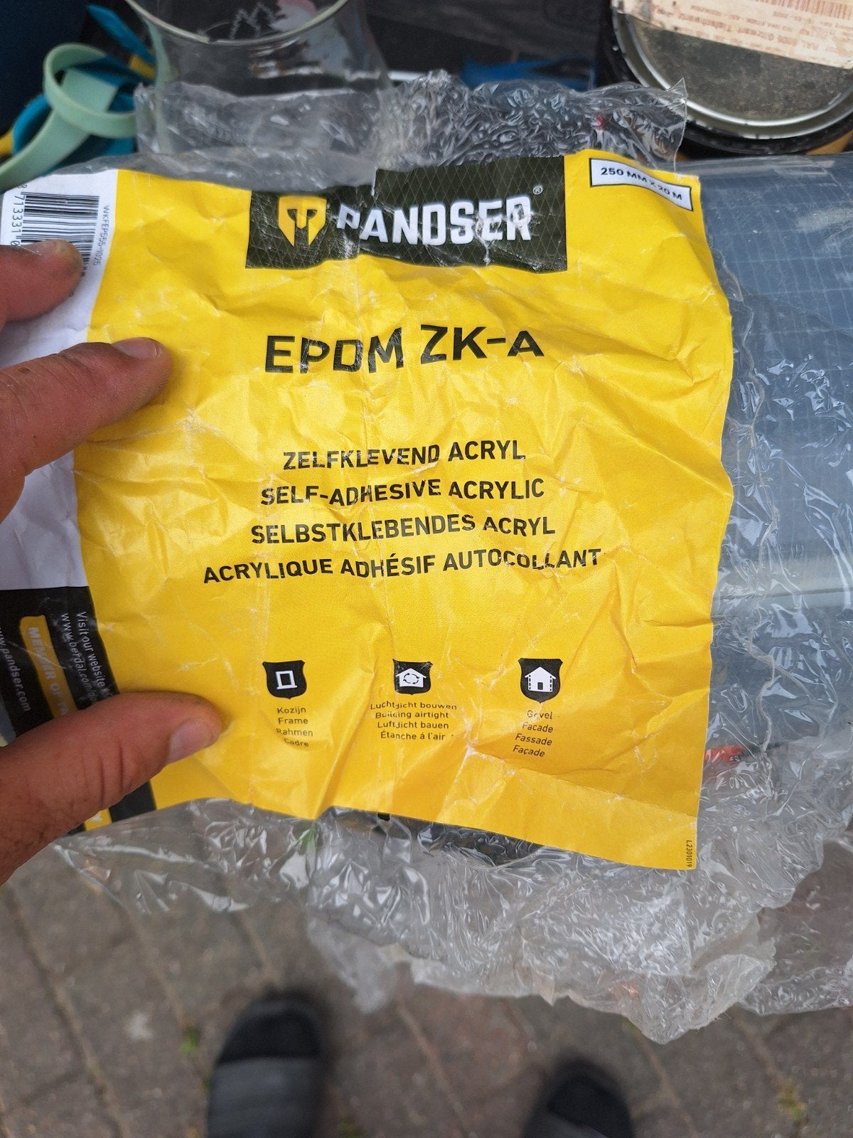 Panoser EPDM ZK-A Zelfklevend Acryl Folie, Doe-het-zelf en Verbouw, Ophalen, Nieuw, 15 m² of meer, Folie