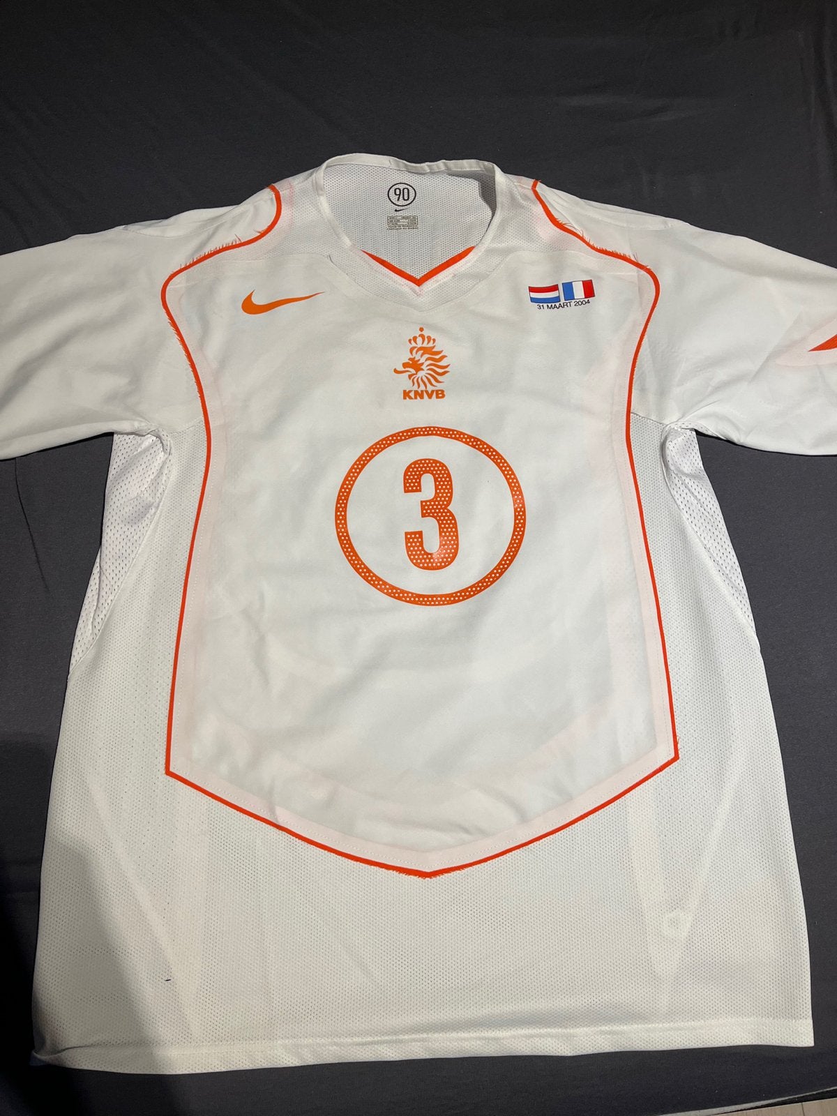 Nike Oranje Heitinga Thuisshirt EK 2004 Maat L, Maat 52/54 (L), Wit, Ophalen of Verzenden, Voetbal