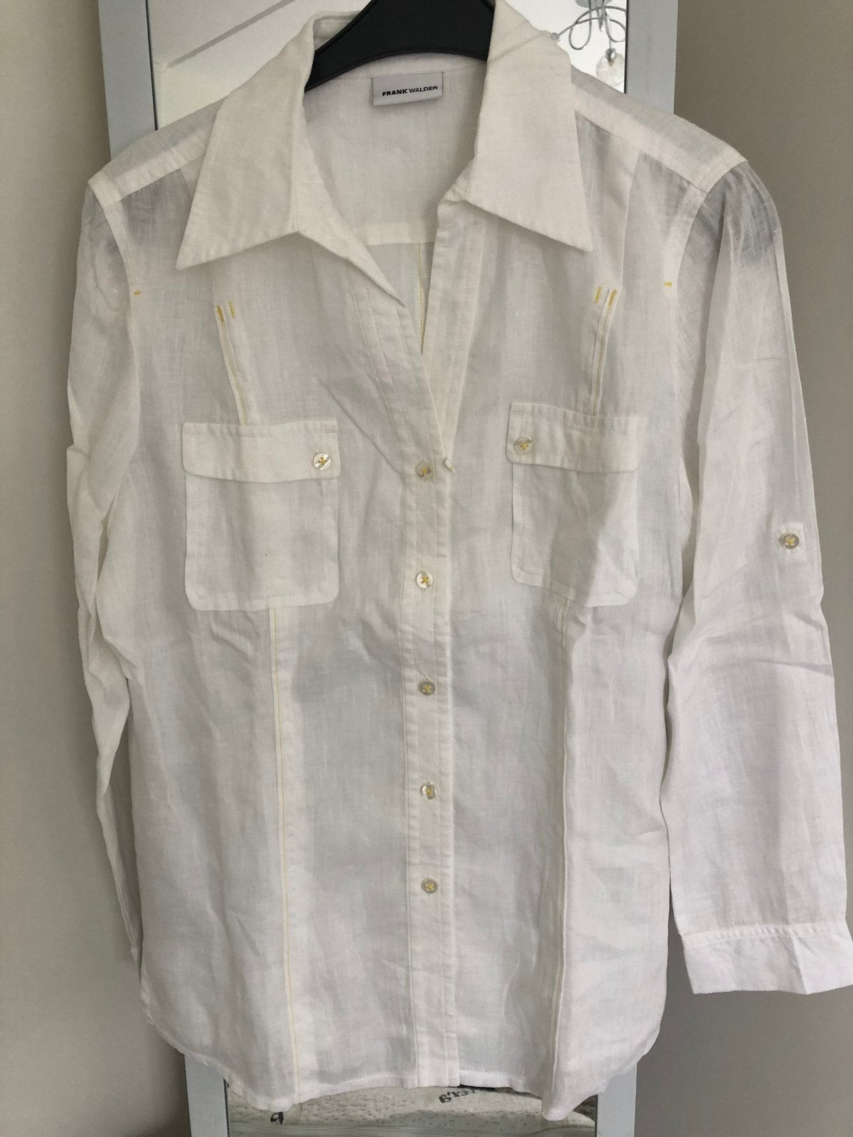Nieuw Frank Walder witte linnen blouse mt 38, Ophalen of Verzenden, Nieuw, Maat 38/40 (M), Wit