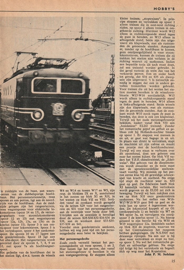 Vintage knipsels 1970 NS trein 3 artikelen uit Na Vijven, Verzenden, 1960 tot 1980, Nederland, Tijdschrift
