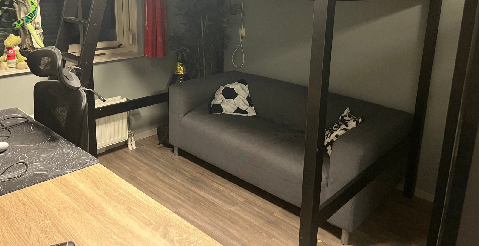 Ikea Klippan 2-zitsbank - Antraciet, wasbare hoes, Ophalen, Gebruikt, 150 tot 200 cm, Tweepersoons