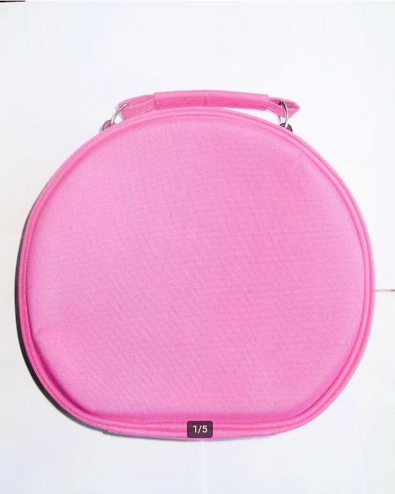 Beautycase Roze /  koffertje softcase / toilettas rond, Sieraden, Tassen en Uiterlijk, Beautycases, Zo goed als nieuw, Softcase