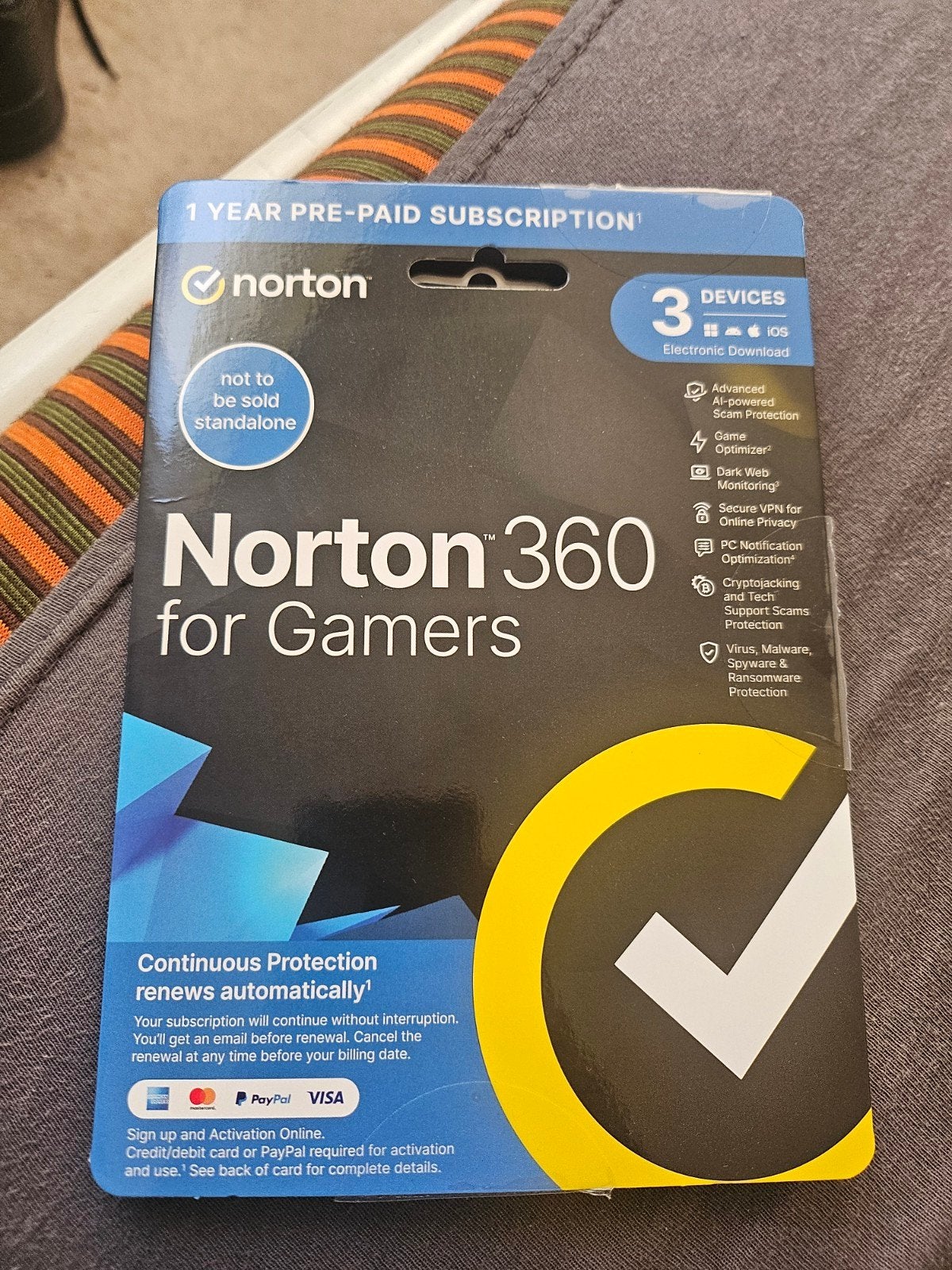 Norton 360 for Gamers 1 Year, Computers en Software, Ophalen, Zo goed als nieuw