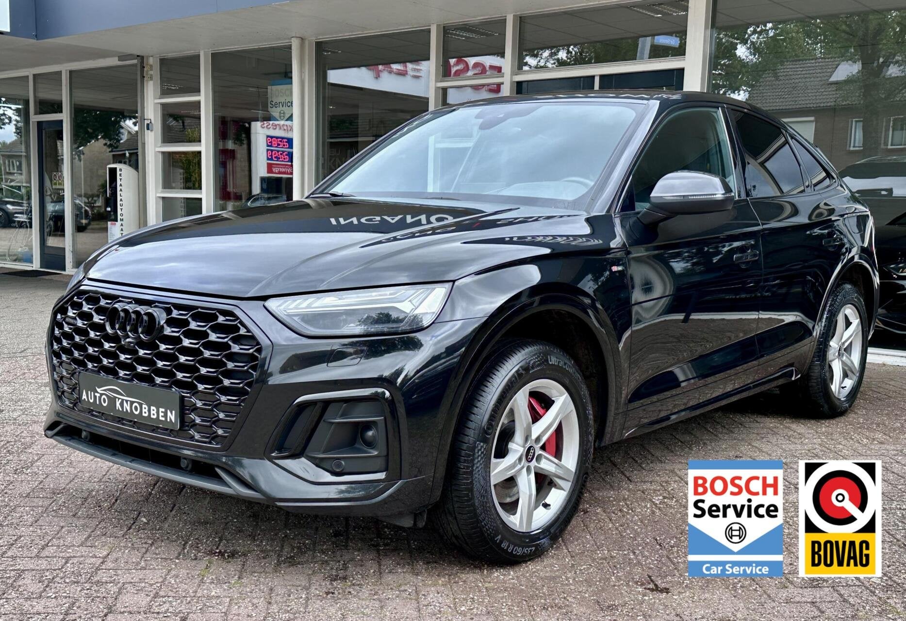 Audi Q5 Sportback 55 TFSI e S-Line Led, Leer, Camera, Massag, Automaat, Gebruikt, 4 cilinders, Zwart