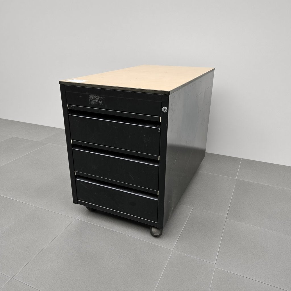 Mewaf ladekast retro - 62x45x80 cm | zwart metaal, Niet ingevuld, Gebruikt, Niet ingevuld, Niet ingevuld