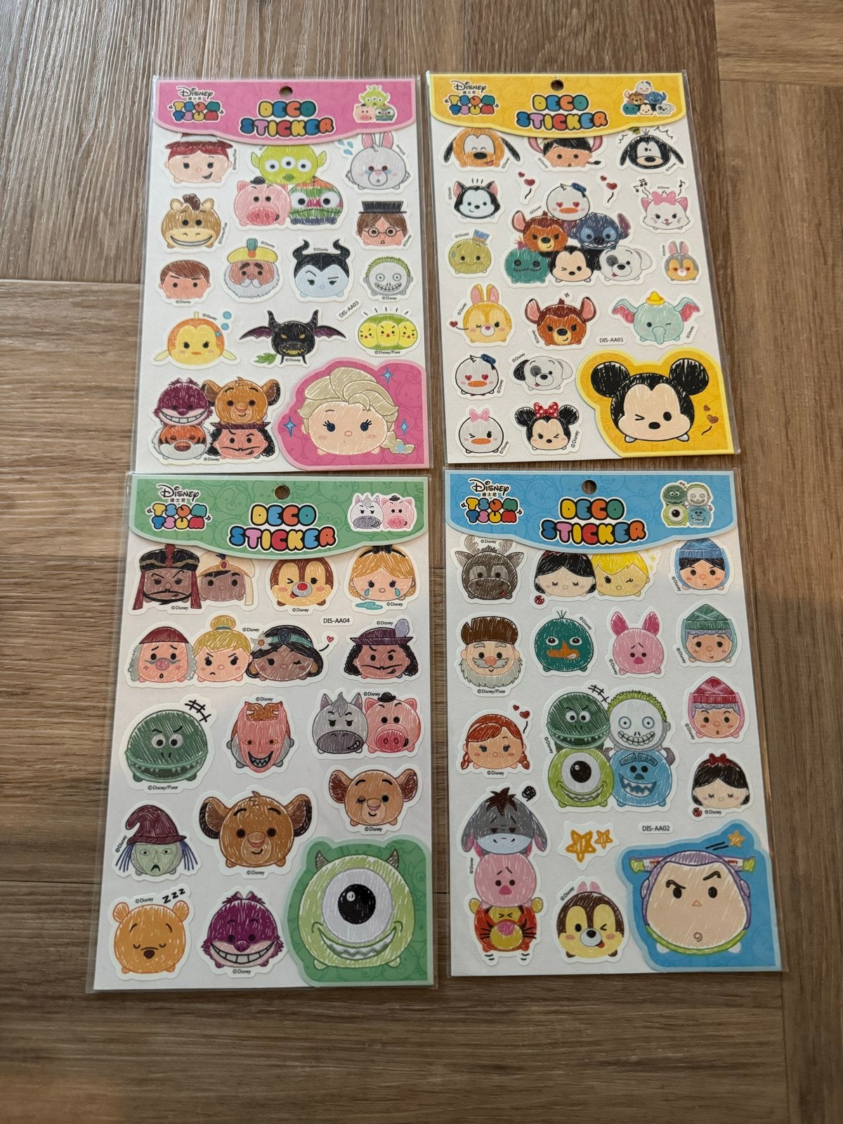 Disney Tsum Tsum Deco Stickers - 4 vellen, Verzenden, Nieuw, Strip of Tekenfilm