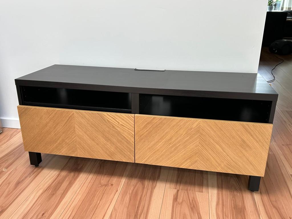 TV meubel 120cm zwartbruin, Ophalen, 100 tot 150 cm, Zo goed als nieuw, Minder dan 100 cm
