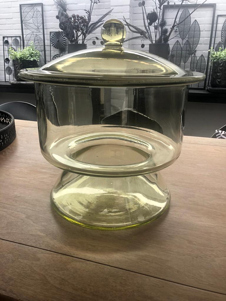 Grote glazen pot met deksel, Ophalen, Overige kleuren, Minder dan 50 cm, Glas