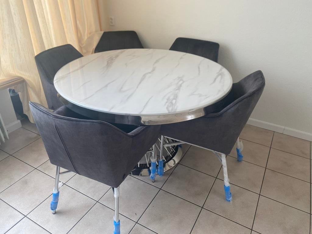 Salontafel, eettafel & 5 stoelen., Huis en Inrichting, Tafels | Salontafels, 100 tot 150 cm, Zo goed als nieuw, Minder dan 50 cm