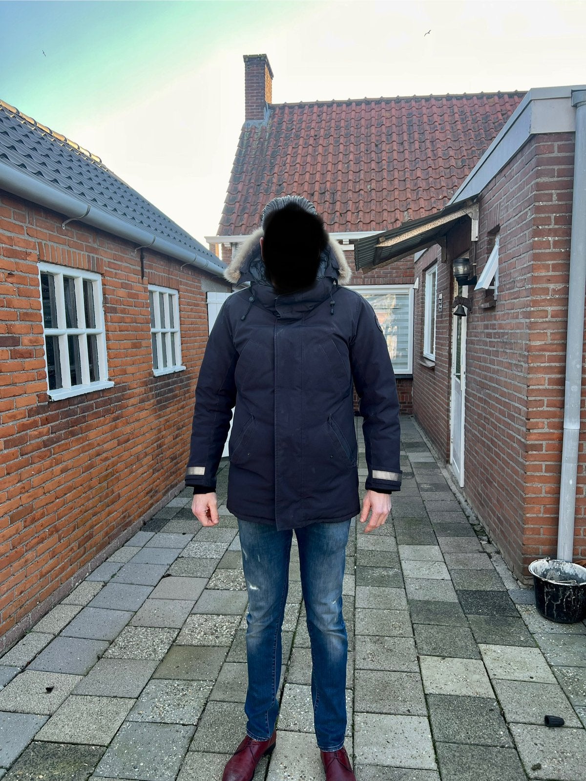 Canada goose winter jas, Ophalen of Verzenden, Zo goed als nieuw, Maat 48/50 (M), Blauw