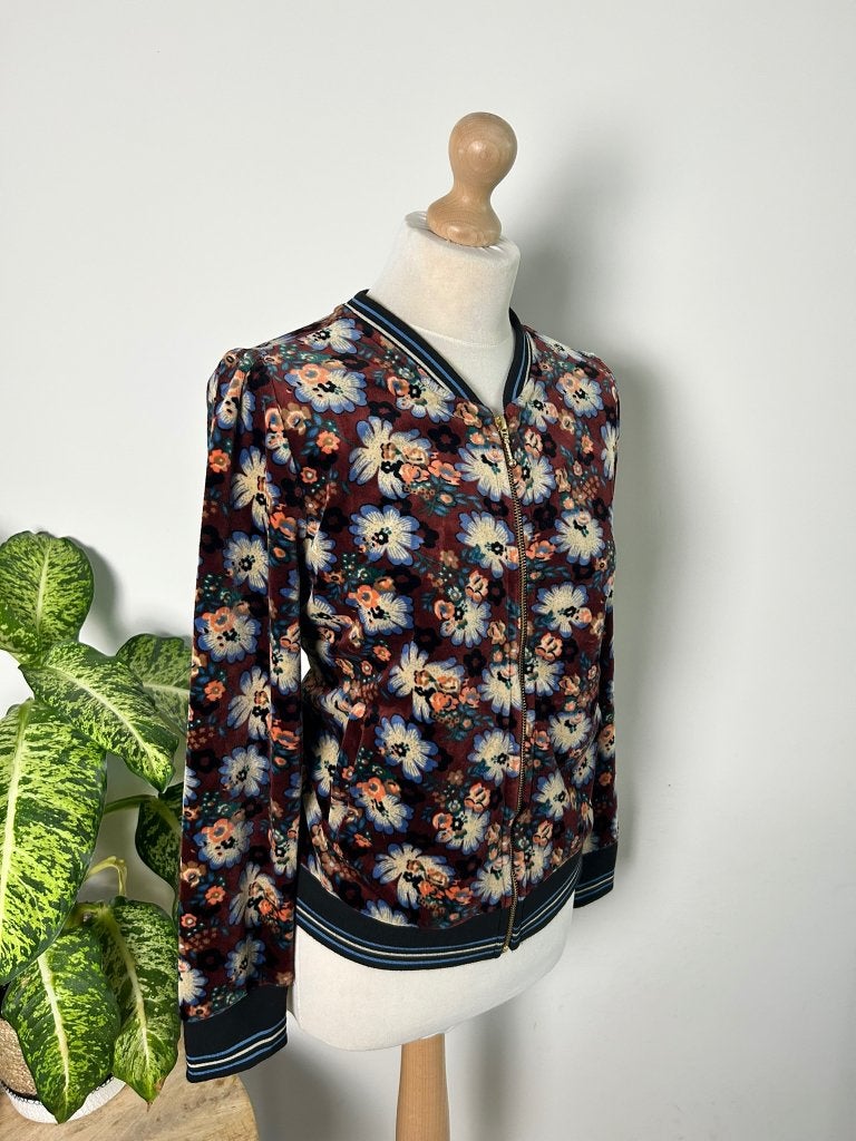 King Louie maat L velvet sportief vest 3434, Kleding | Dames, Bruin, Maat 42/44 (L), Ophalen of Verzenden, Zo goed als nieuw