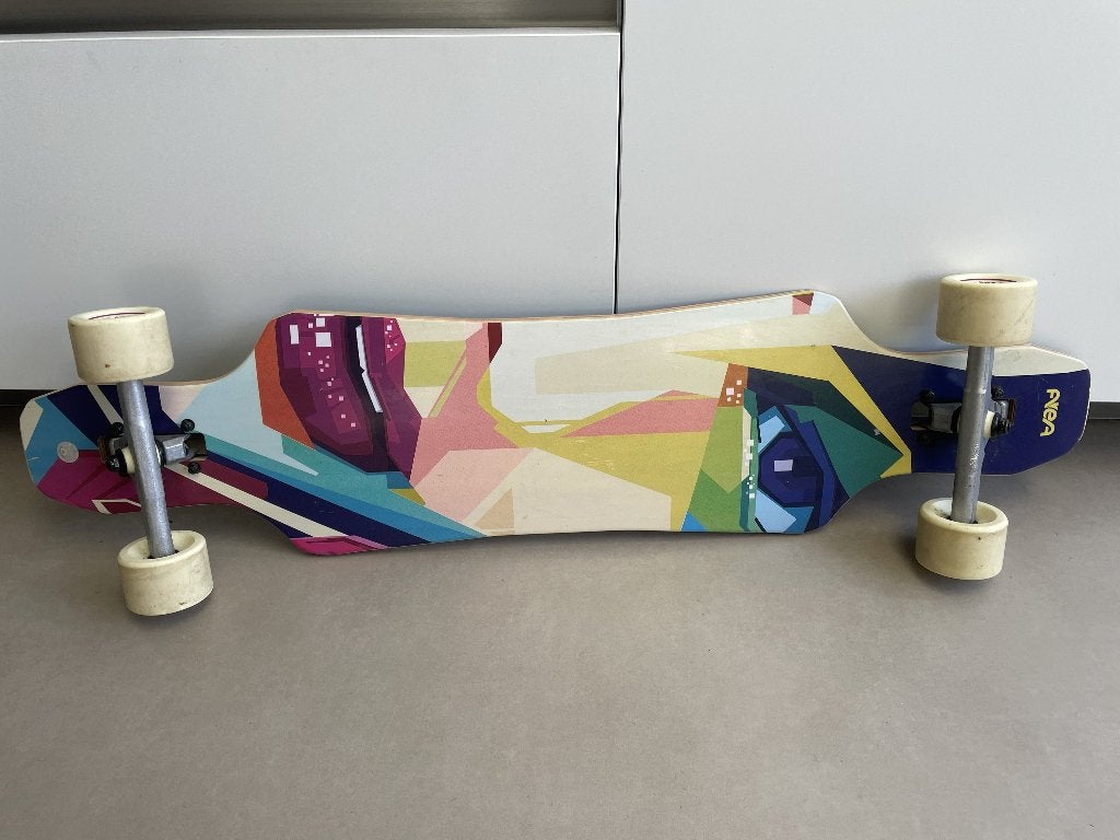 Longboard beginners 39,5"x9,5", Ophalen, Gebruikt, Skateboard, Longboard