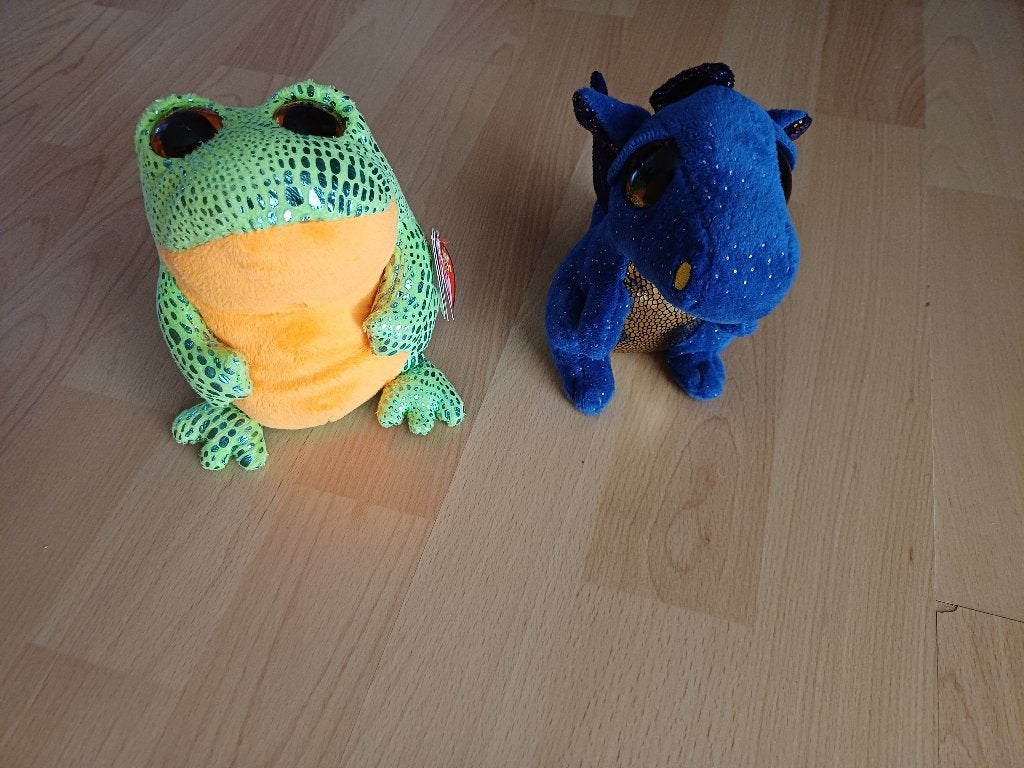 knuffels TY kikker en draakje, Ophalen of Verzenden, Zo goed als nieuw, Overige typen