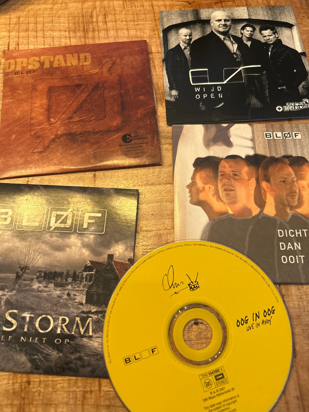 BLØF Single CD's Collectie: 4 originele mapjes + 1 losse CD, Ophalen of Verzenden, Gebruikt, Nederlandstalig