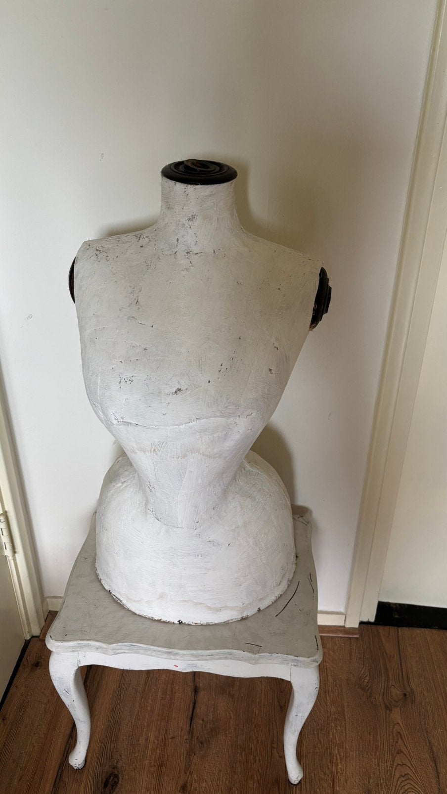 Antieke wespentaille paspop buste, mannequin taille 59,5 cm, Ophalen of Verzenden